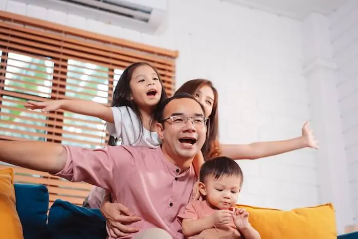 Happy family enjoying quality time